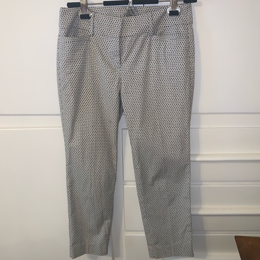 LOFT Black and White Polka Dot Capris